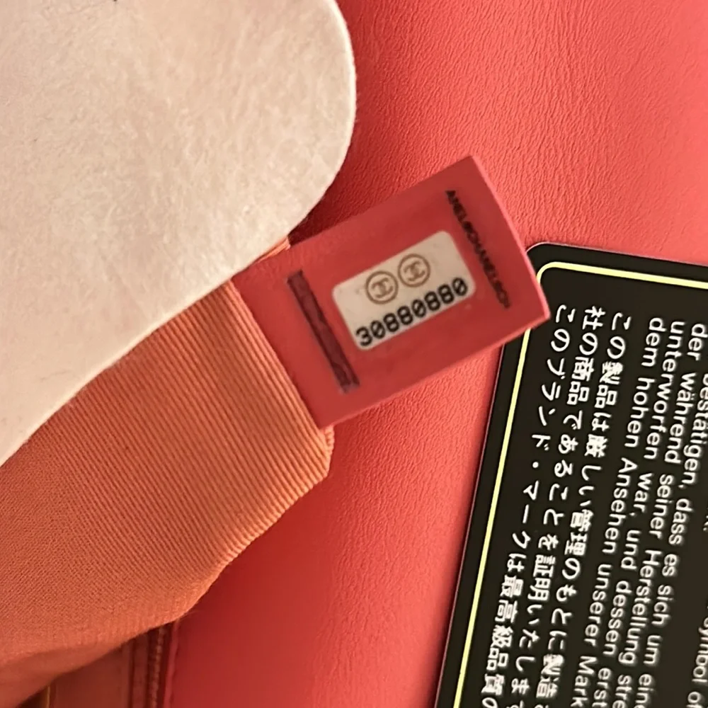 Chanel 19 bag sequins, medium, coral FULL Set from 2021 C RARE